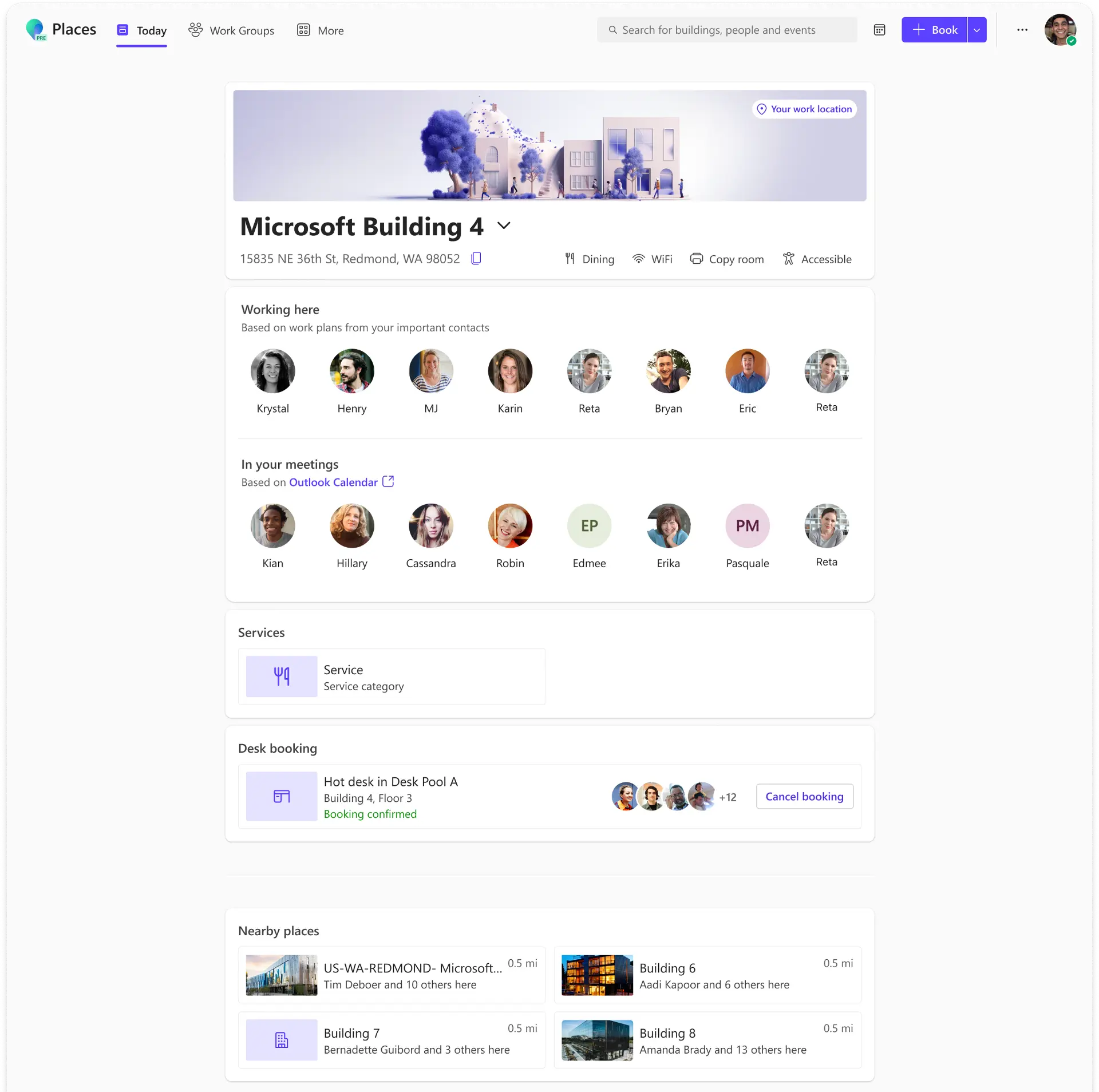 Microsoft Places on the web