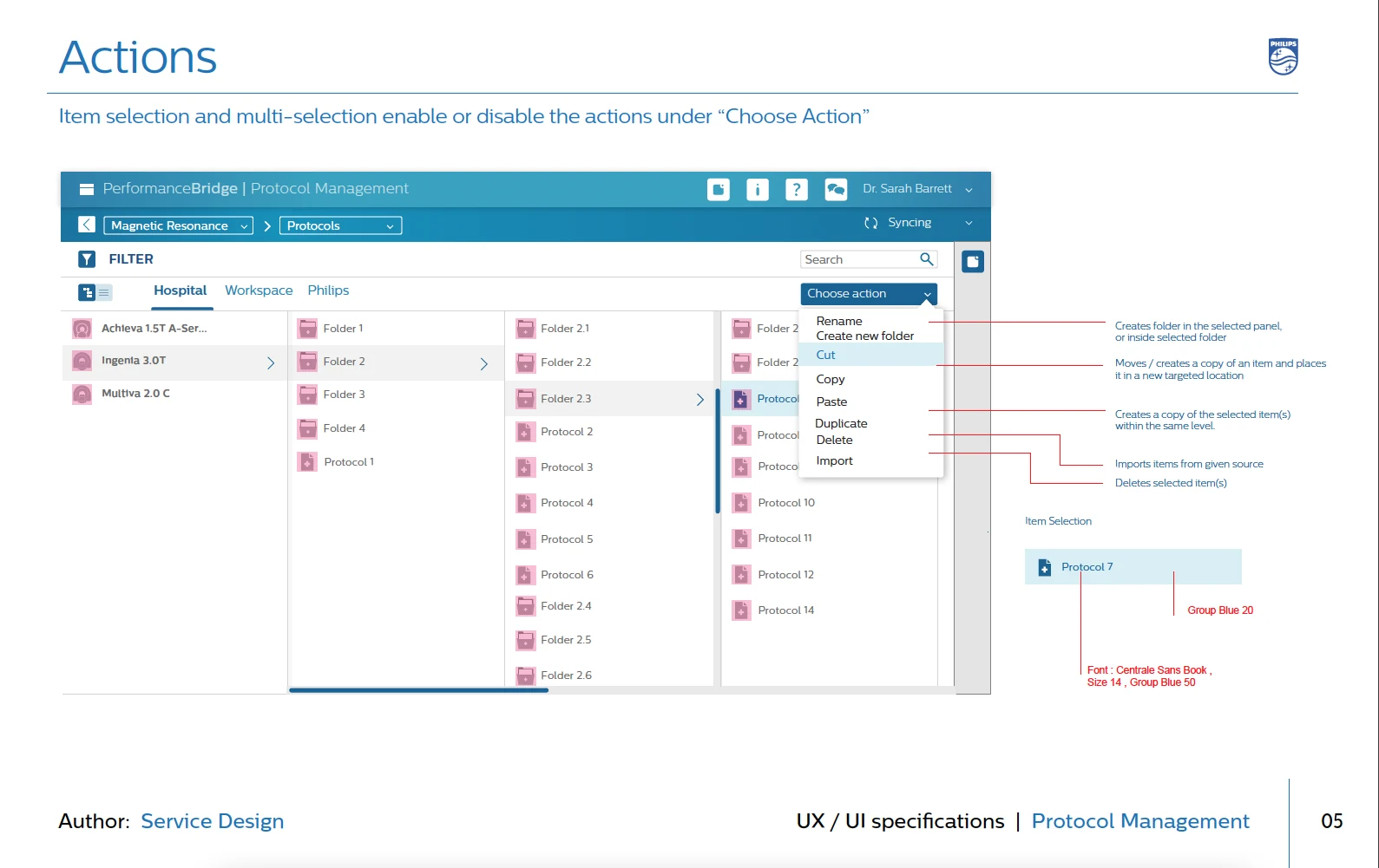 PerformanceBridge protocol management specification