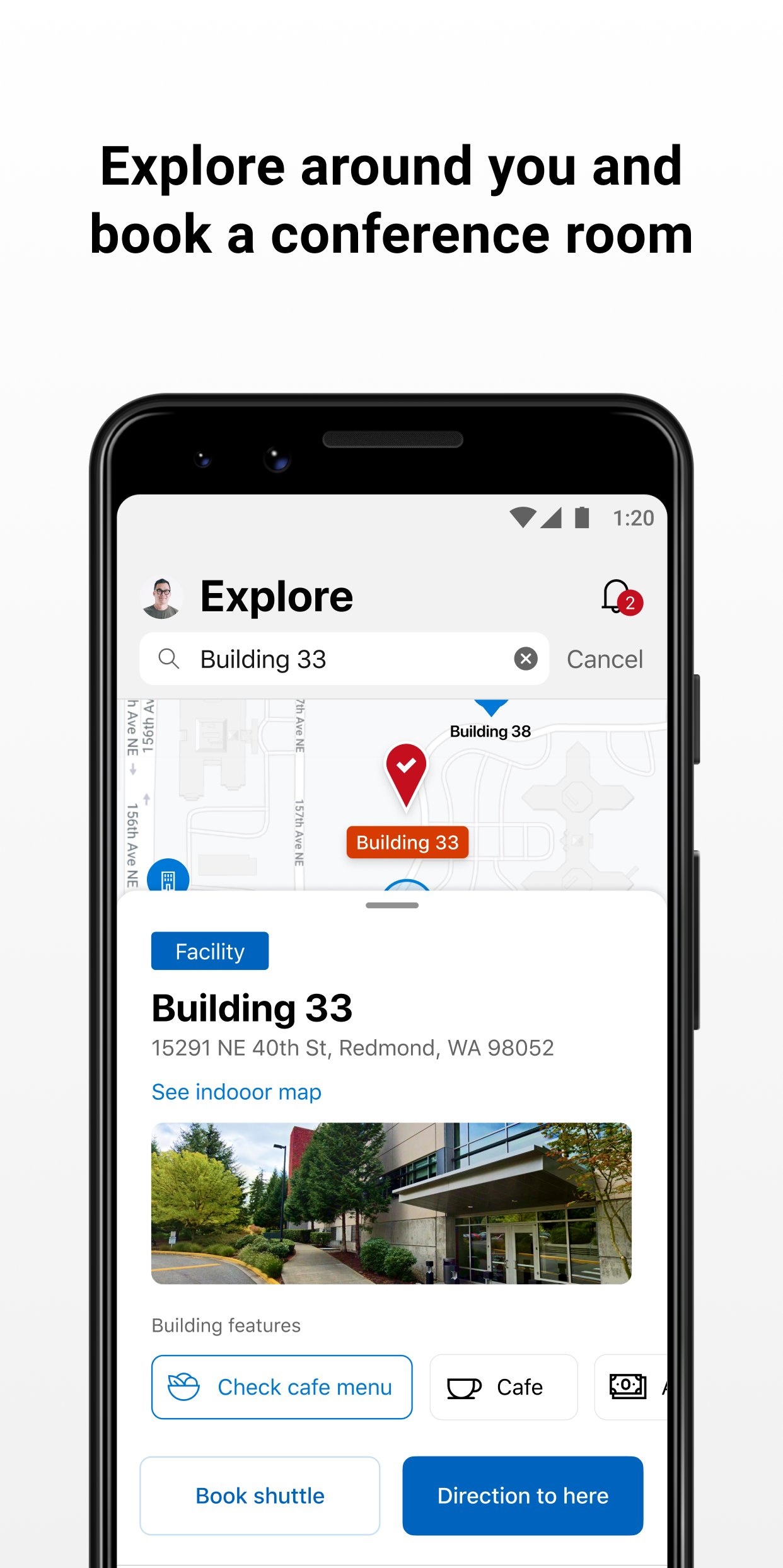 MyHub mobile campus exploration and room booking experience