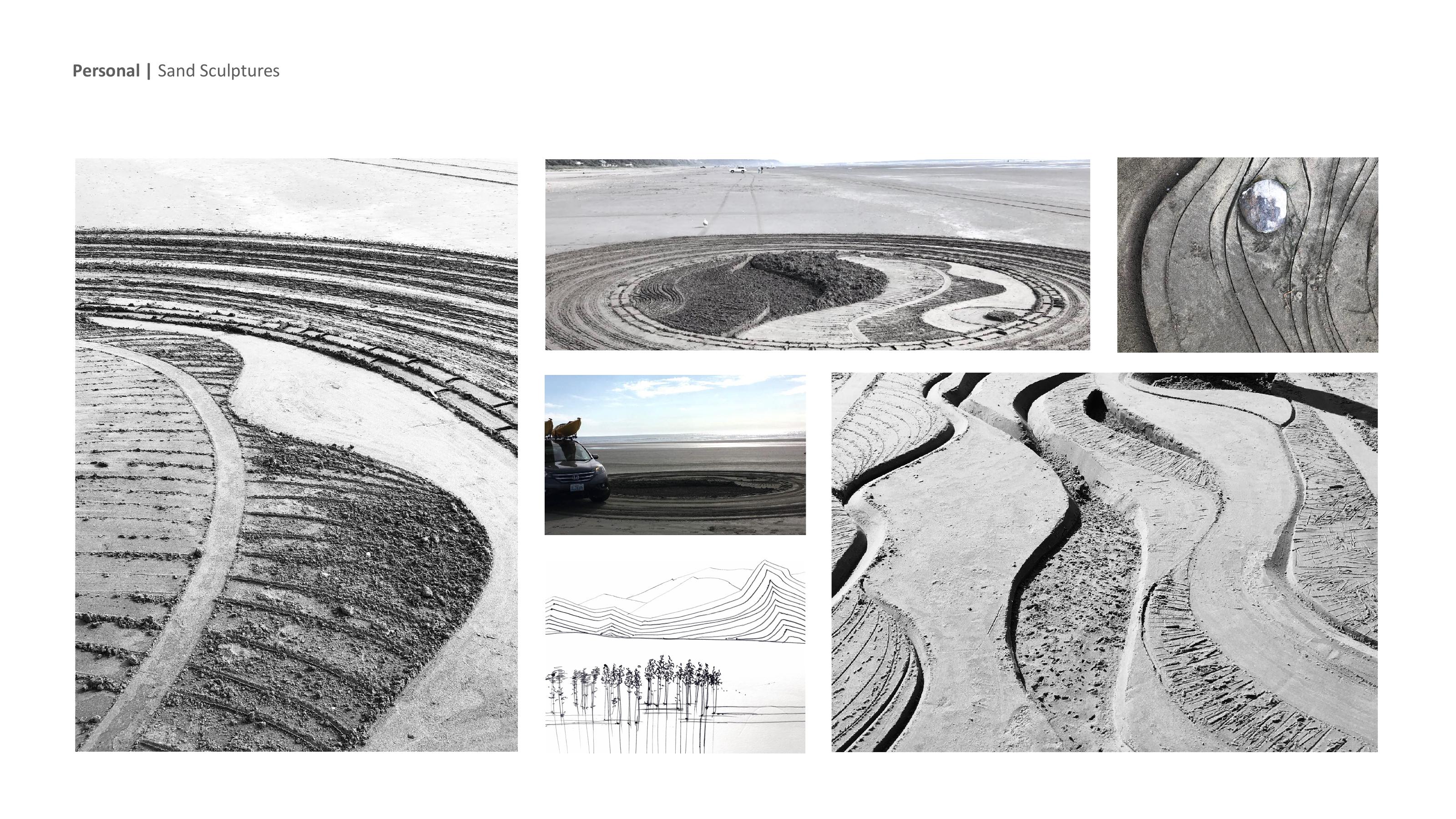 Large-scale sand sculpture from Christian Richard's personal practice