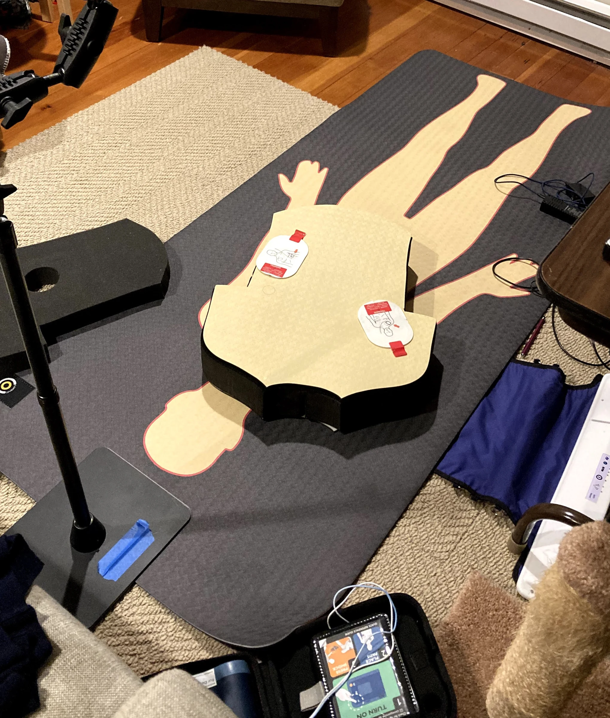 Home test setup for the Public Access AED augmented-reality prototype