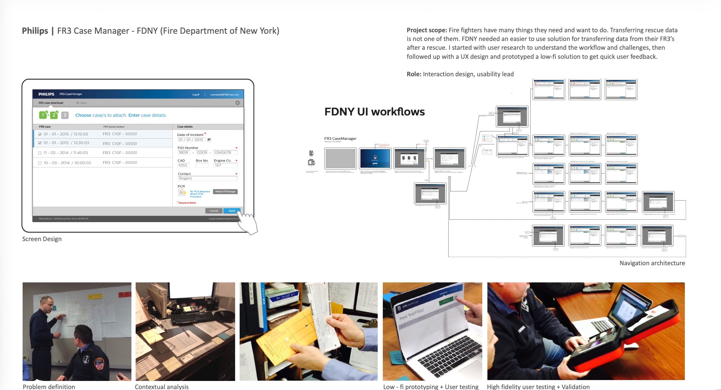 FR3 Case Manager — FDNY — Getting rescue data off the device and out of the way