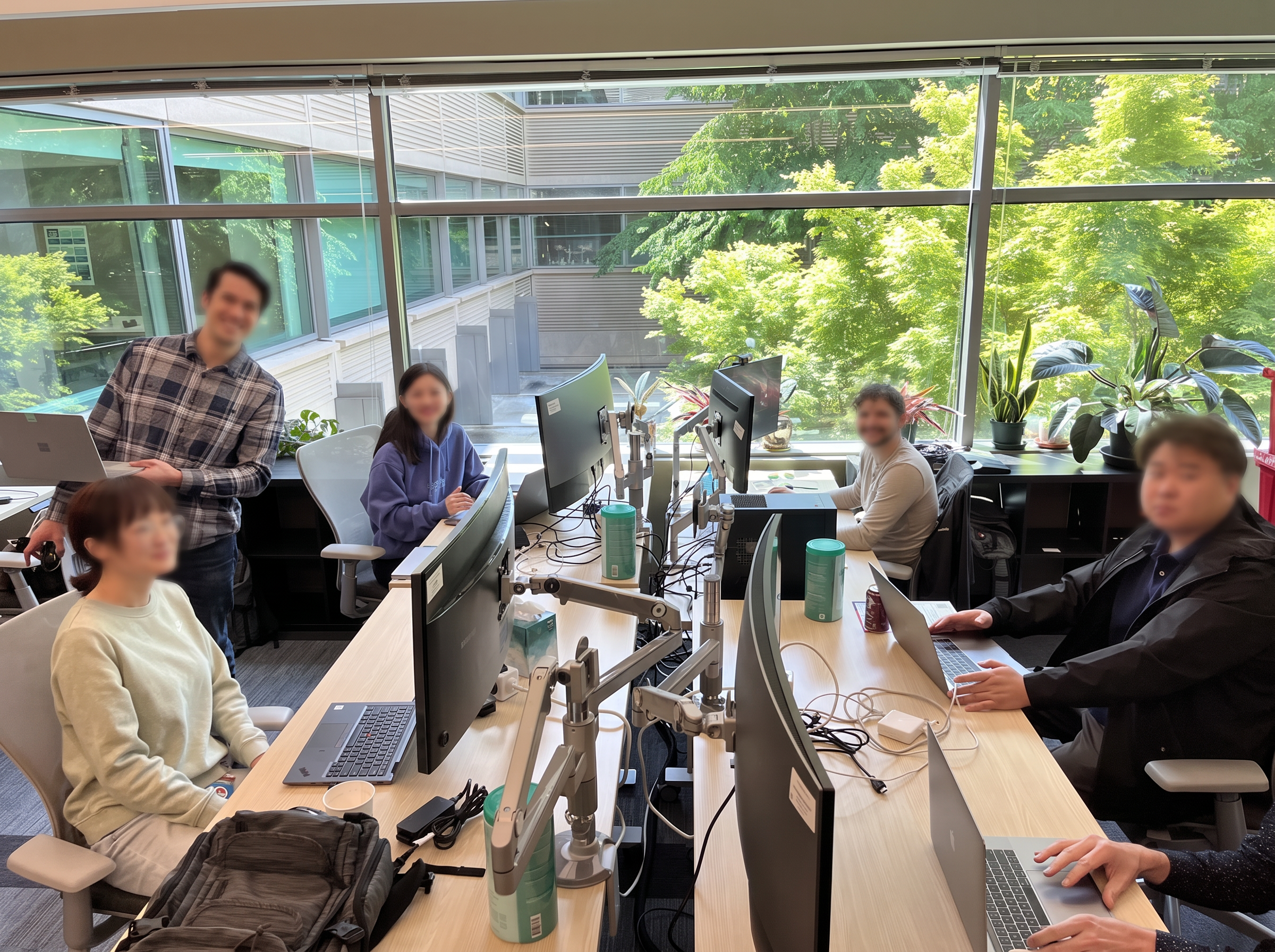 Design team working together
